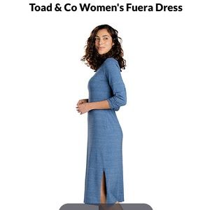 Toad and Co fuera blue speckled midi dress, size small